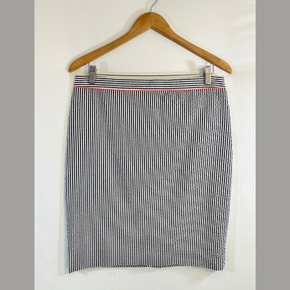 J.Crew Seersucker Pencil Skirt - Size 8 - Picture 1 of 10